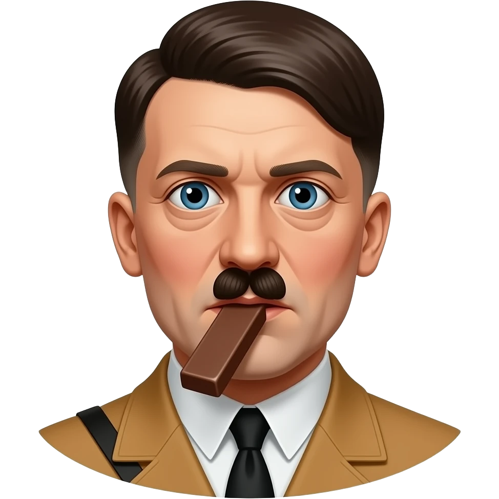 hitler sucking a merci chocolate emoji