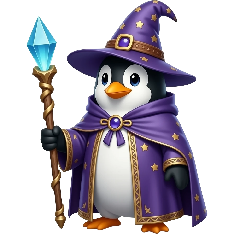 Penguin Wizard emoji