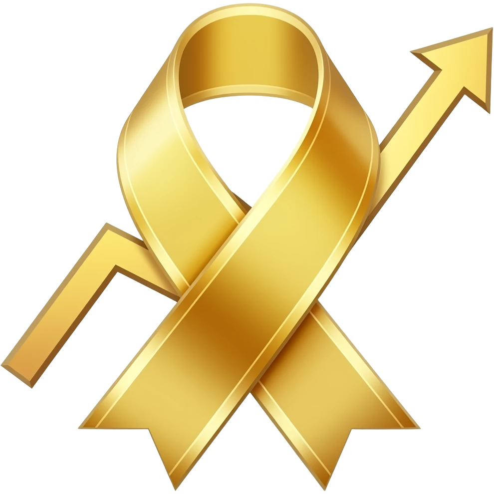 gold ribbon investment curve emoji