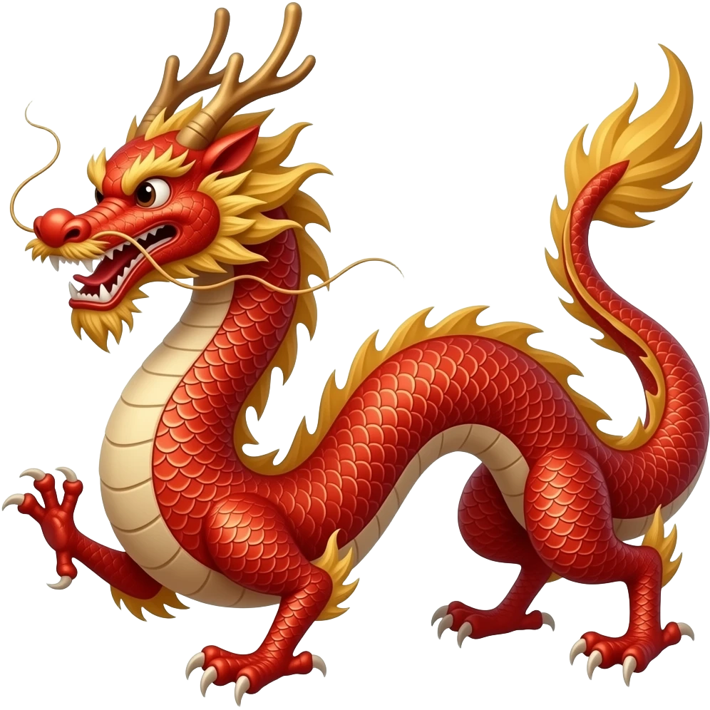 Red Chinese dragon emoji