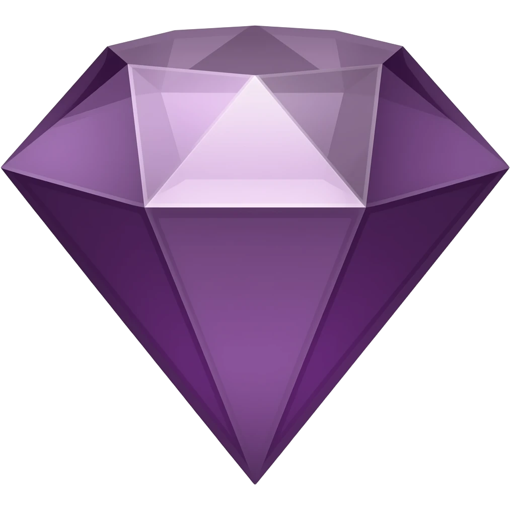 Simple purple diamond like 🔷️ but purple emoji