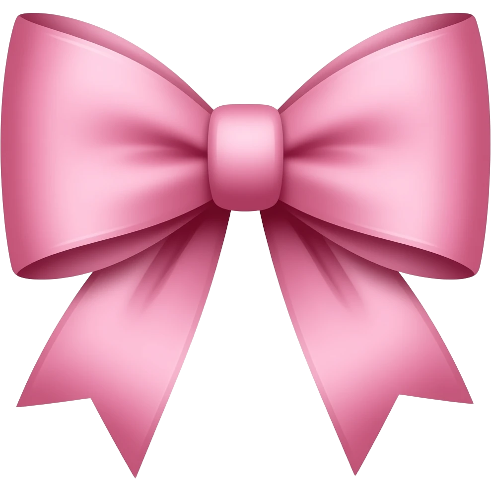 Laço coquette rosa emoji