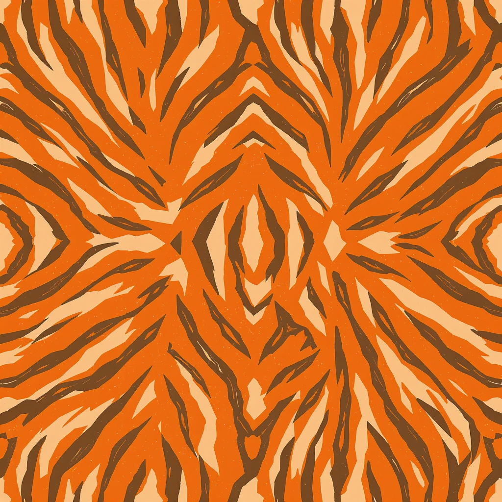 tiger print pattern in autumn colors, orange brown beige palette, abstract seamless texture, bold stylish background emoji
