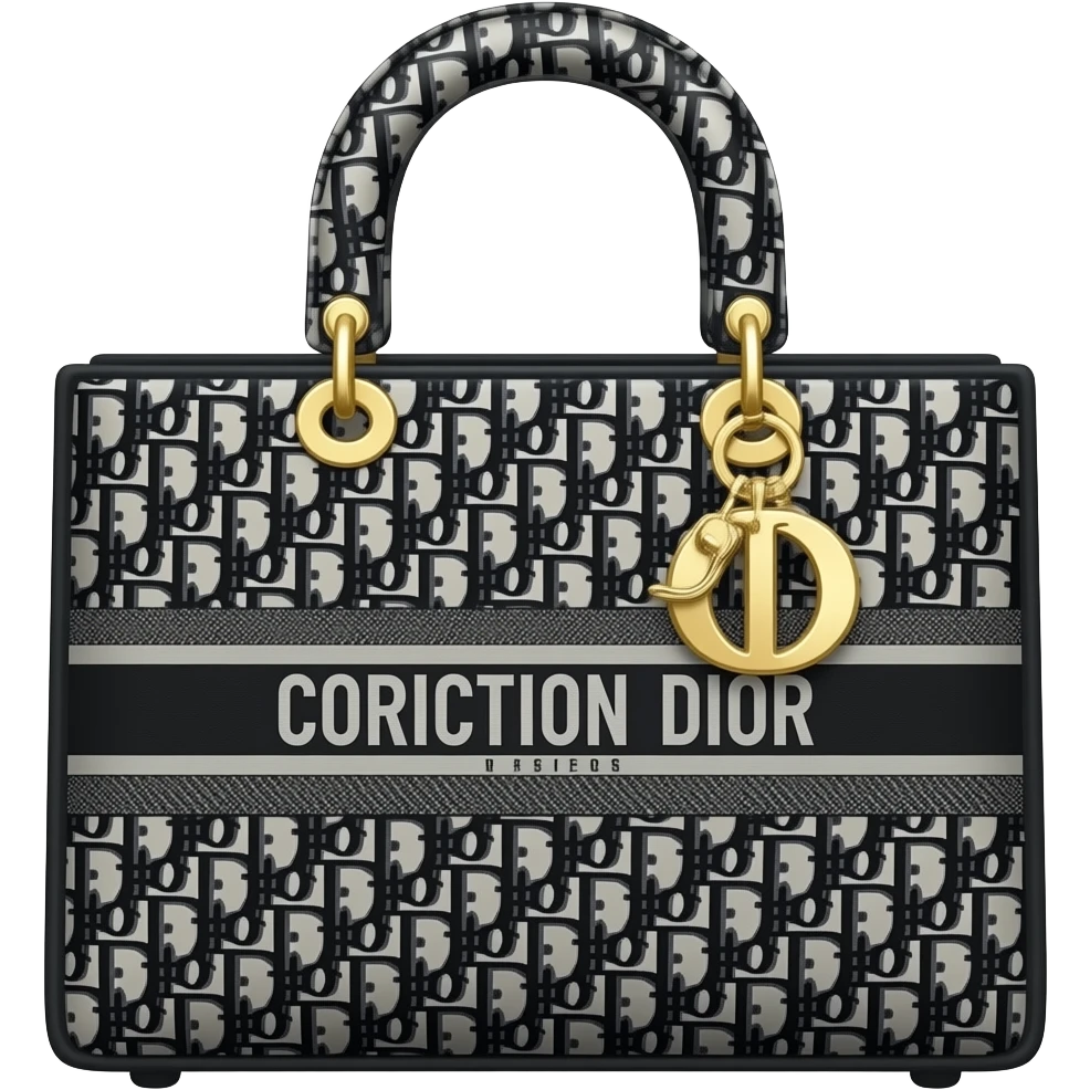 black tote dior bag emoji