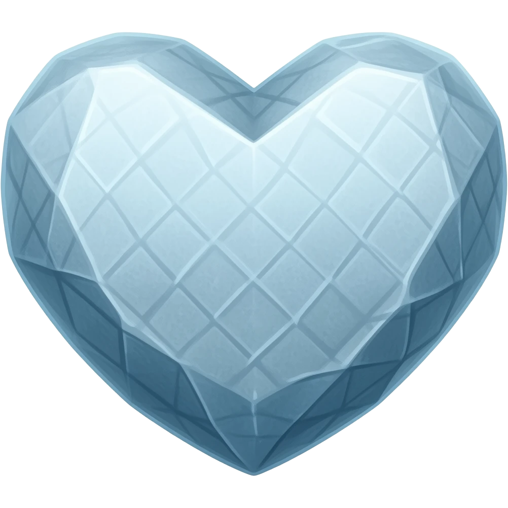 Corazón con hielo y piedra emoji