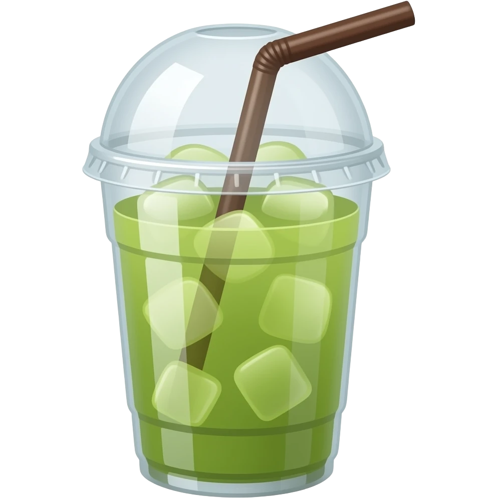 Iced matcha emoji