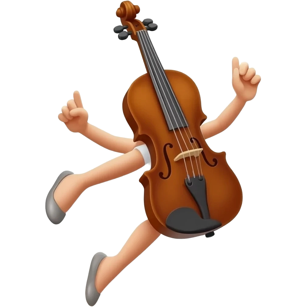 Dancing violin emoji