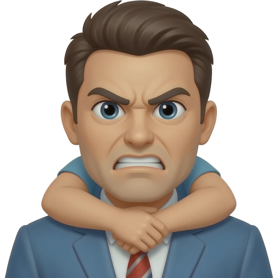 blocking someone with angry face emoji