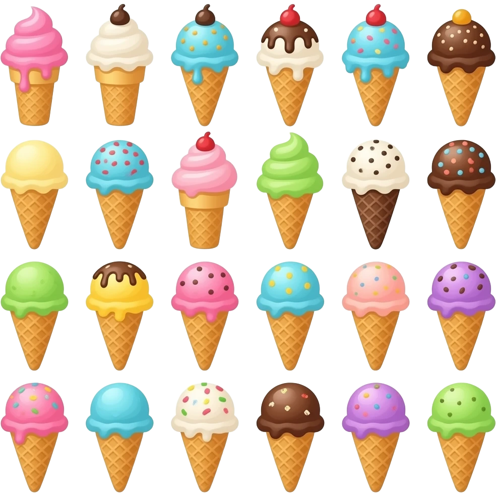 ice cream variation emoji