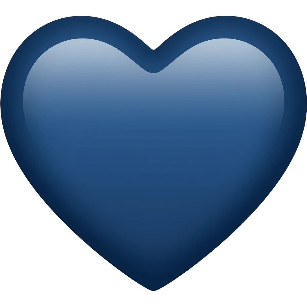 Navy blue heart emoji emoji