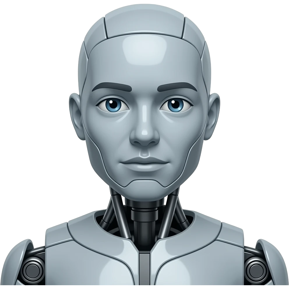 Gray human robot emoji