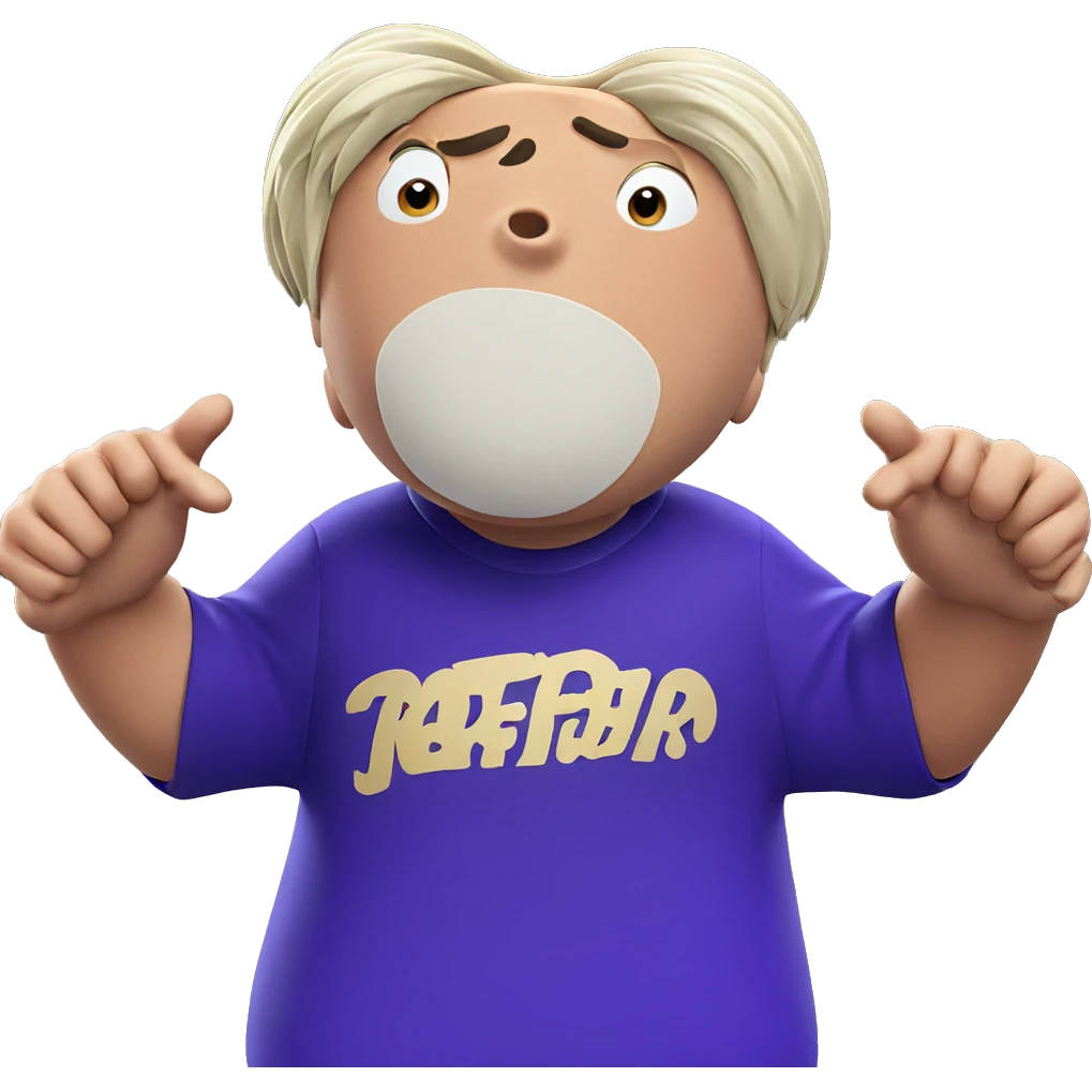 horned character making pun emoji