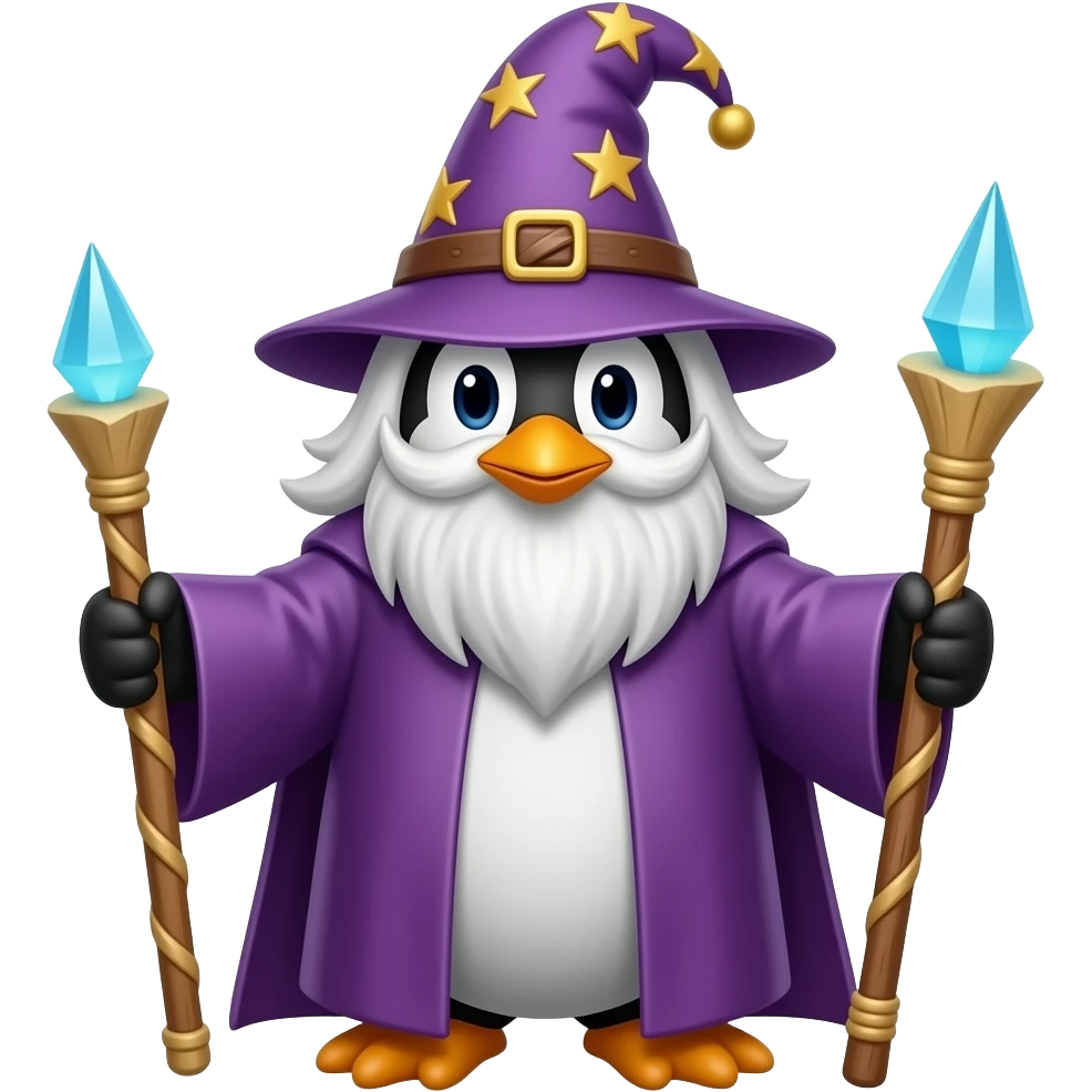 Penguin Wizard emoji
