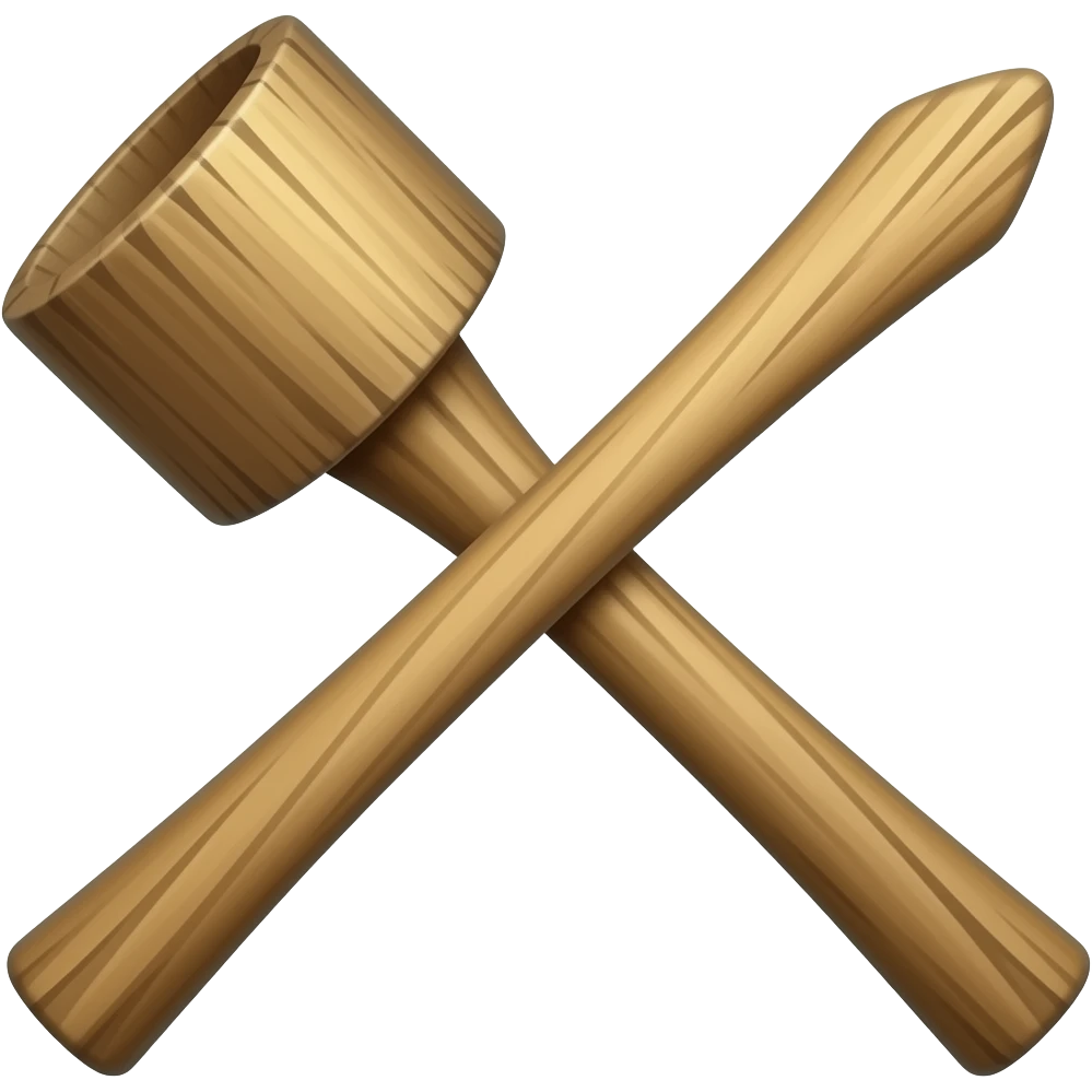 Wooden club paleo emoji