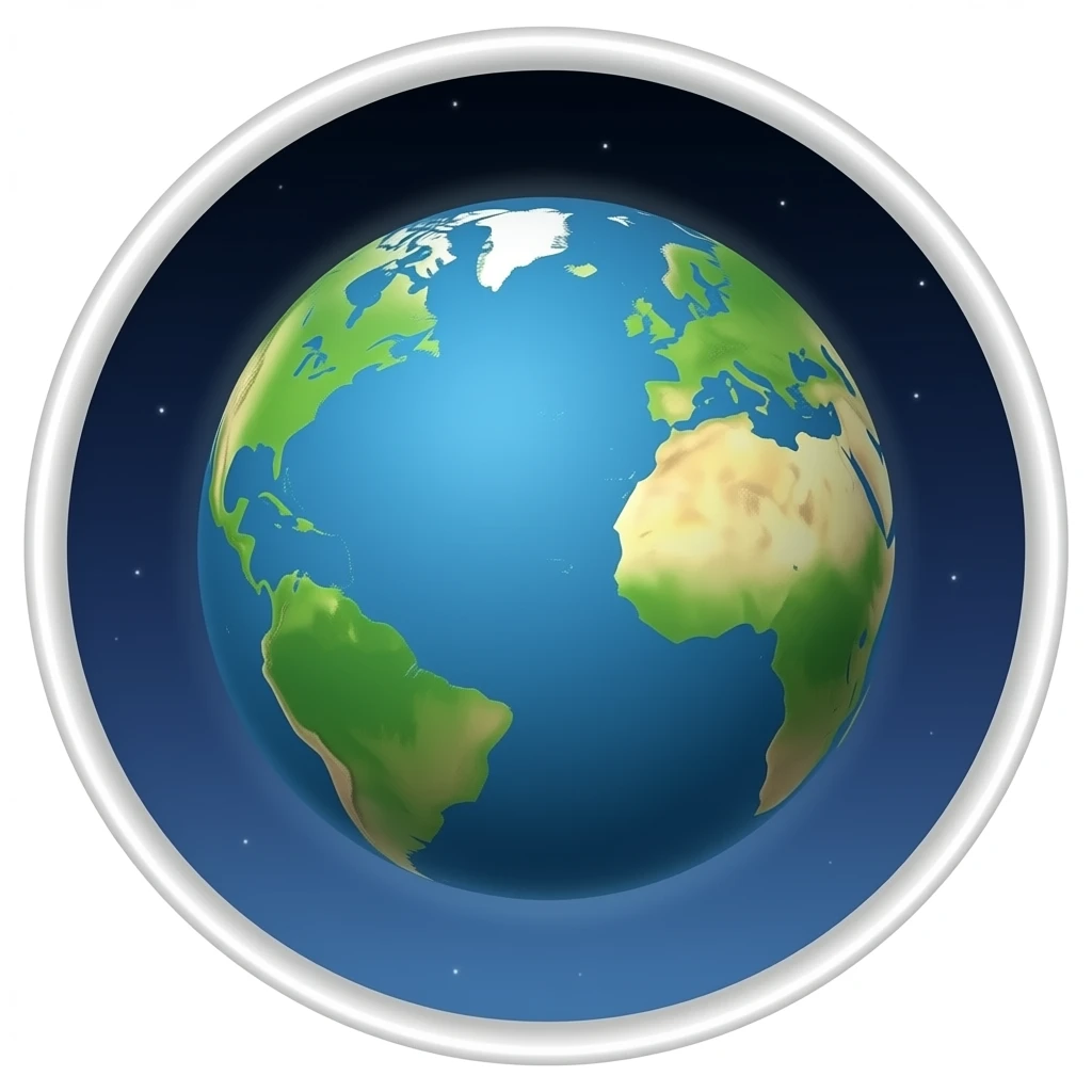 Spinning earth emoji