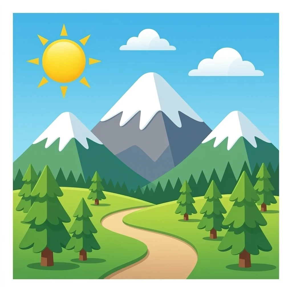 trail map of mountain emoji