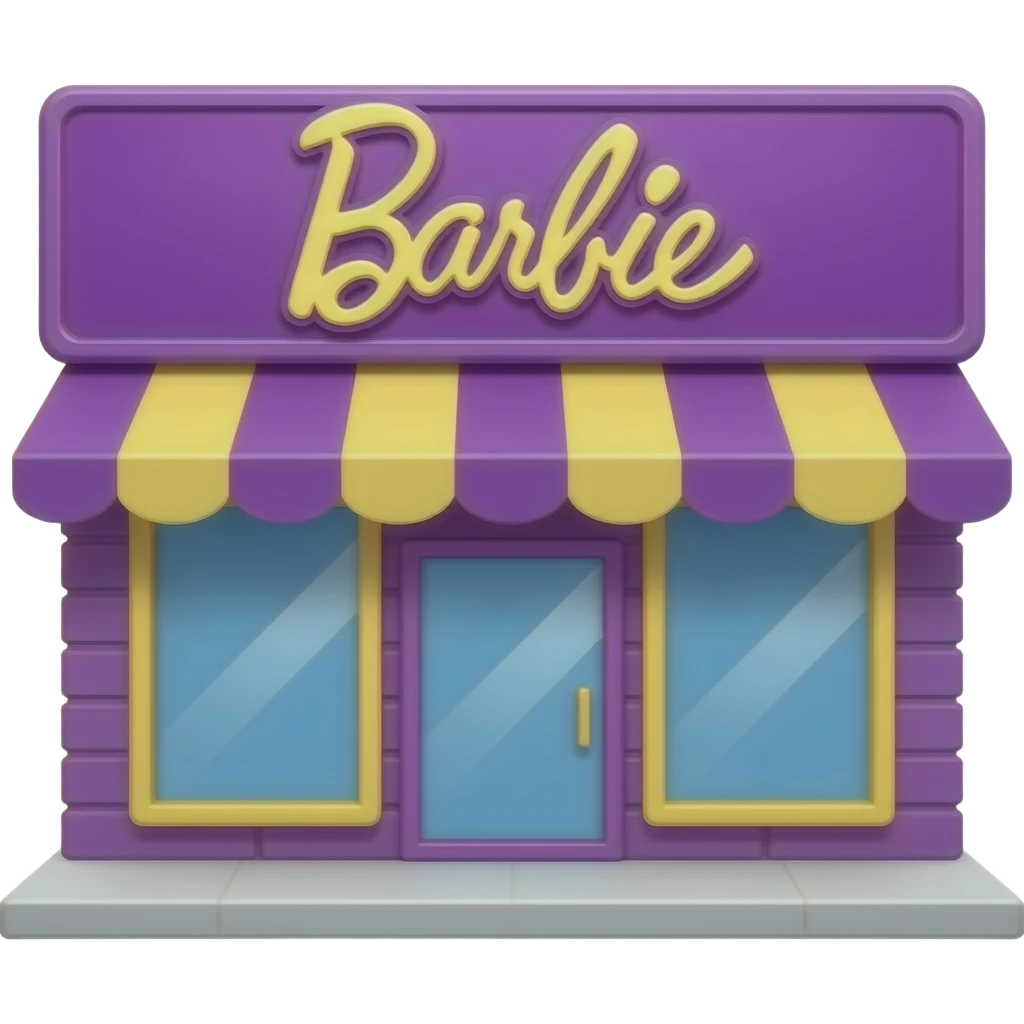 purple yellow asesoris store, transparent background inspired by barbie colour pallete emoji