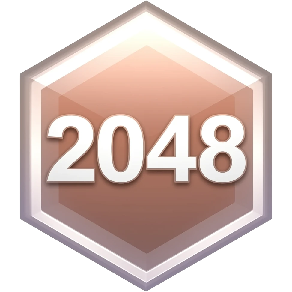 2048 in an hexagon emoji