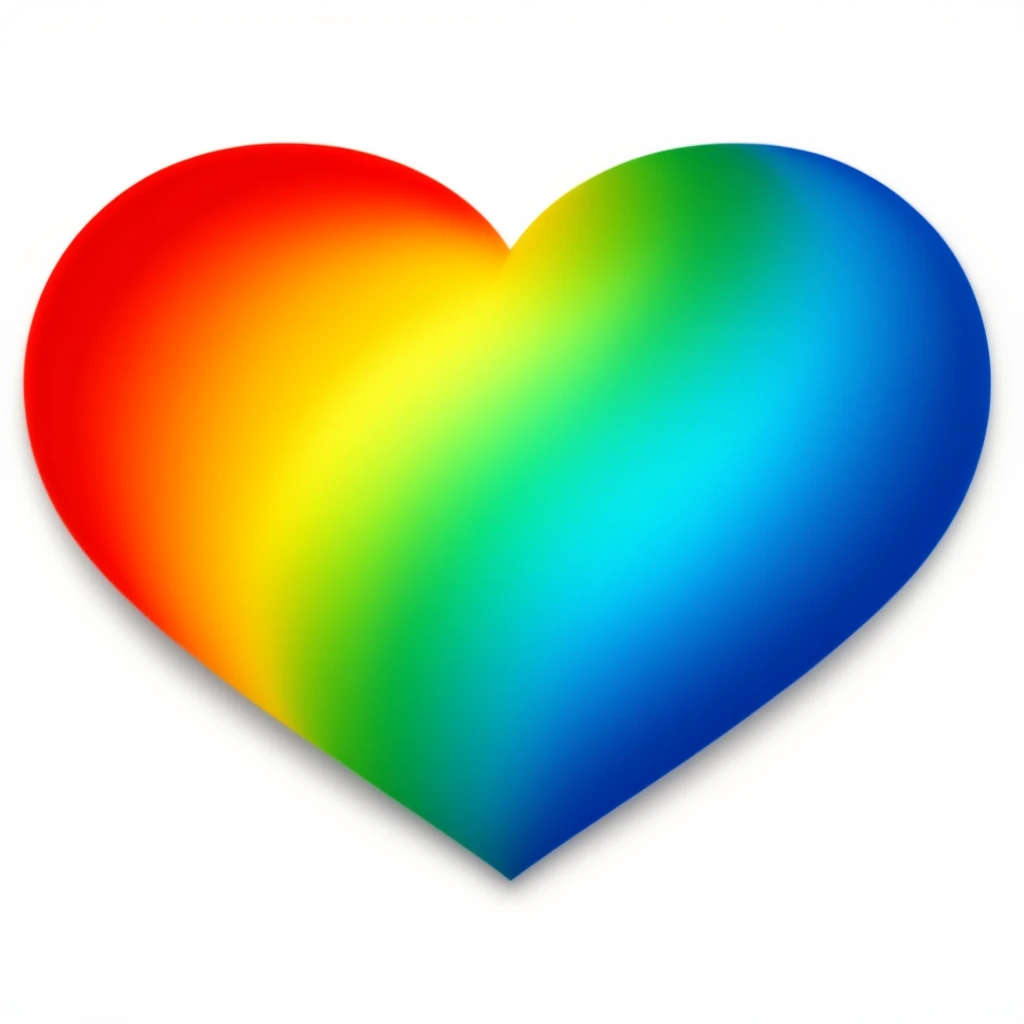 heart with a rainbow gradient fill emoji