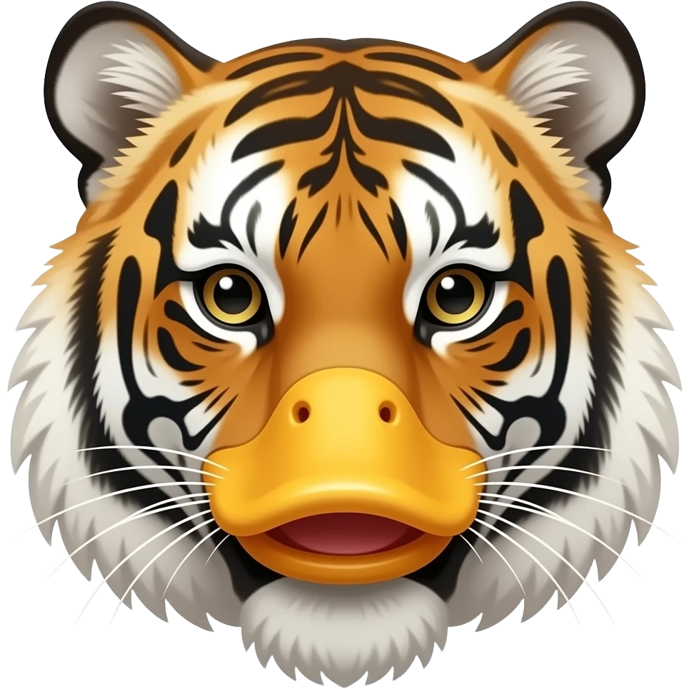create emoji of tigerpainted duck emoji