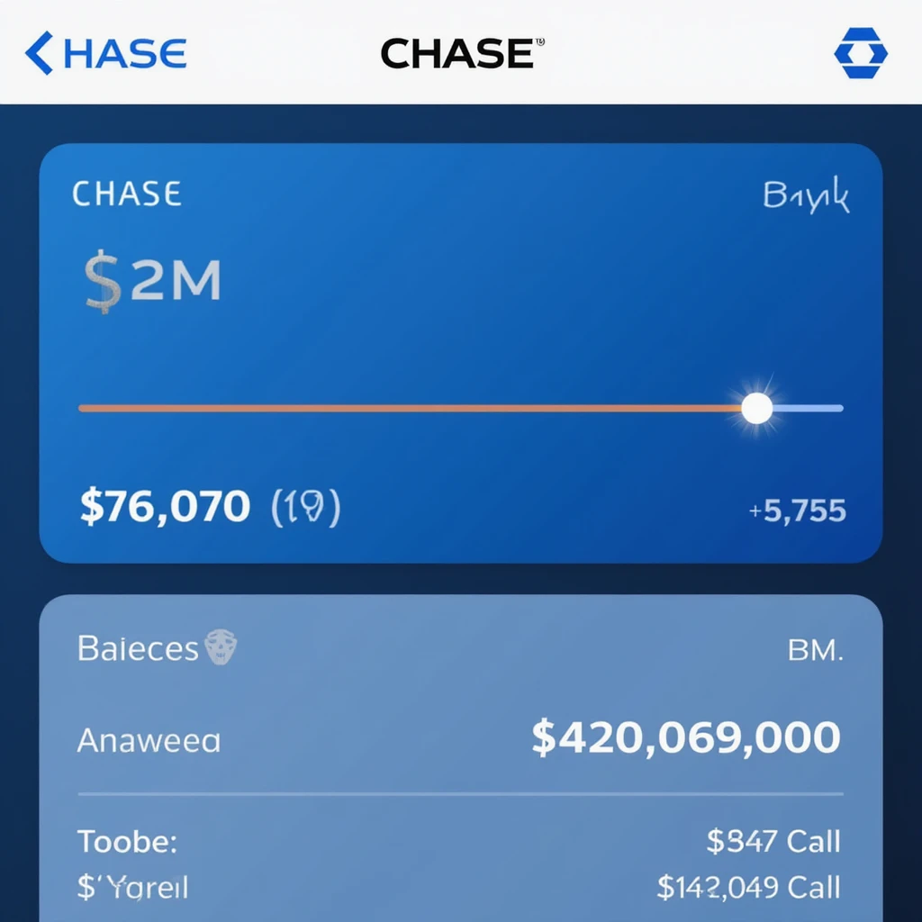 a iphone screen shot showing a chase bank balance of negative $420,069,000 emoji