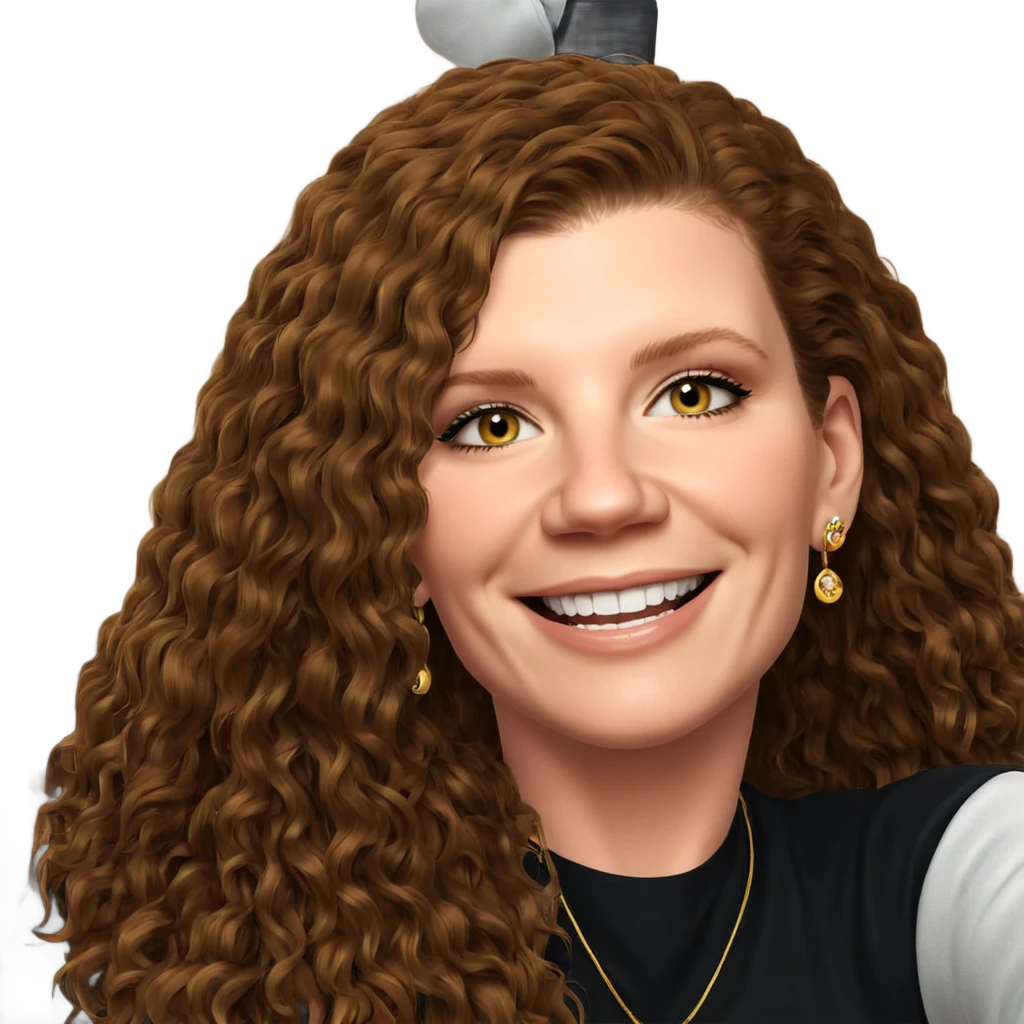 smiling girl with jewelry emoji