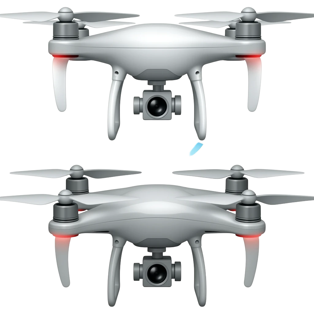 Sending signals between two drones emoji