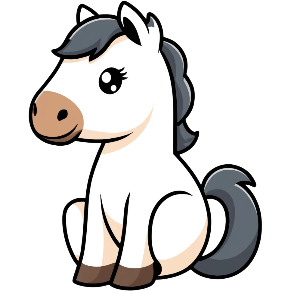 Horse sitting on its own balls emoji