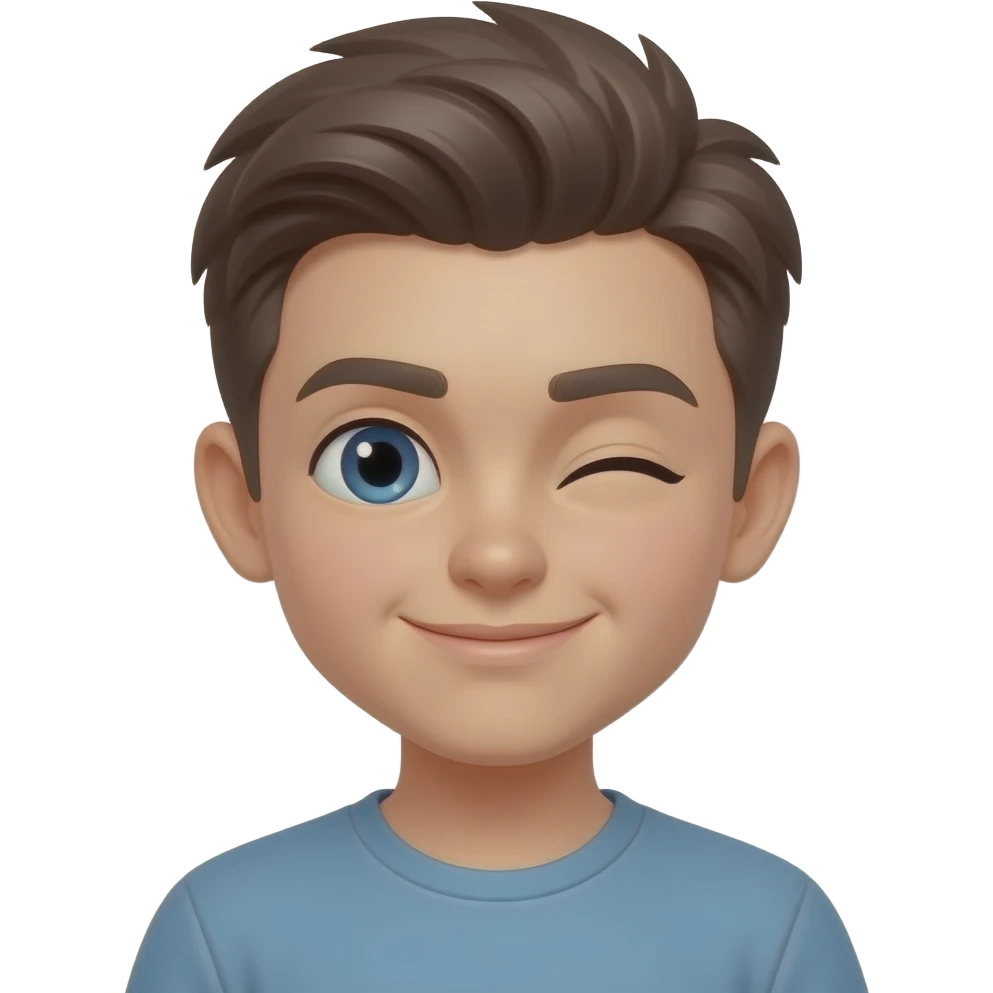 winking teenage emoji