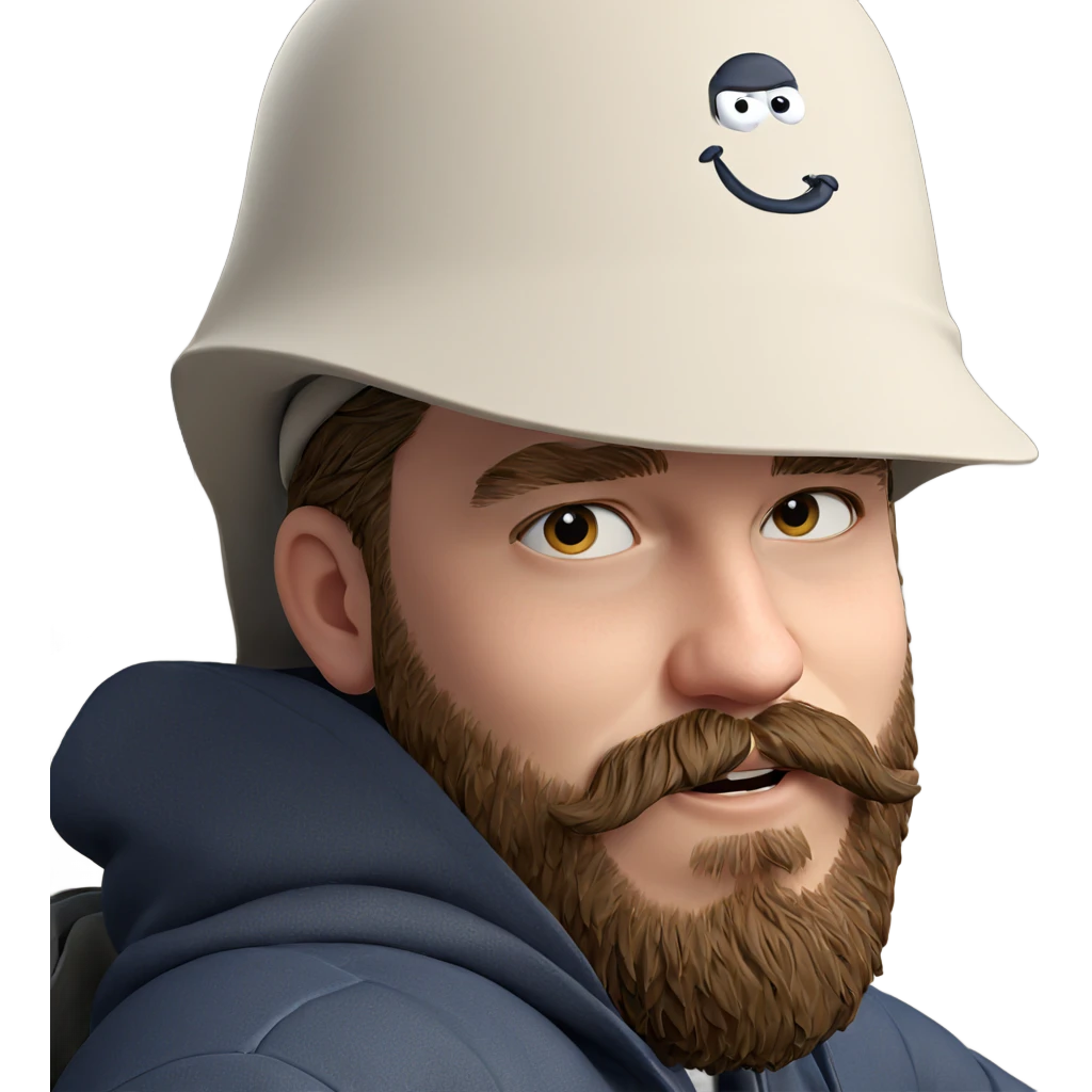 bearded boy in a hat emoji