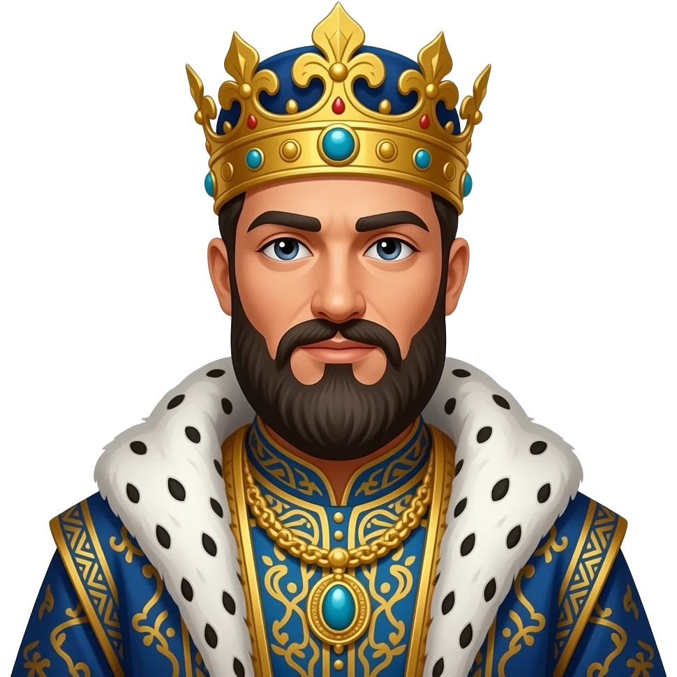 traditional Persian king , historically accurate outfit emoji