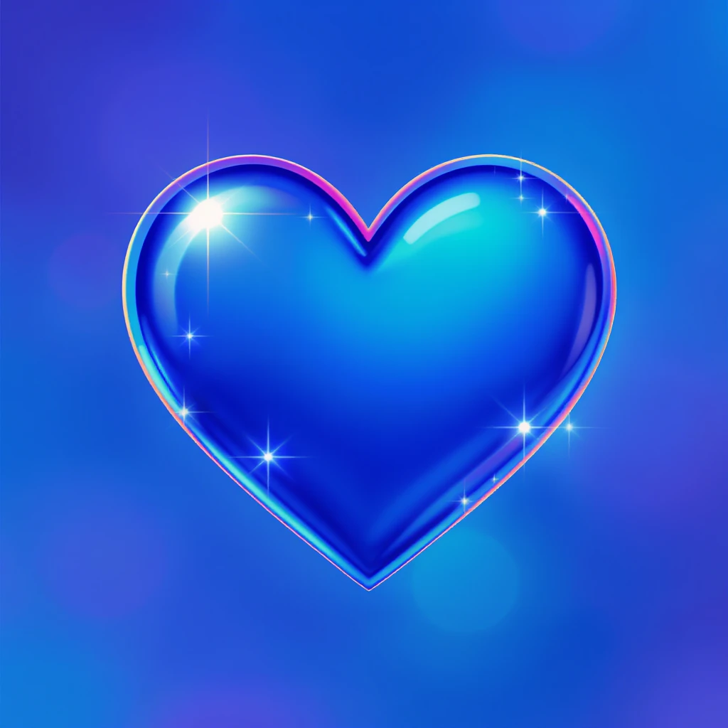 cute and shiny heart emoji, no background emoji