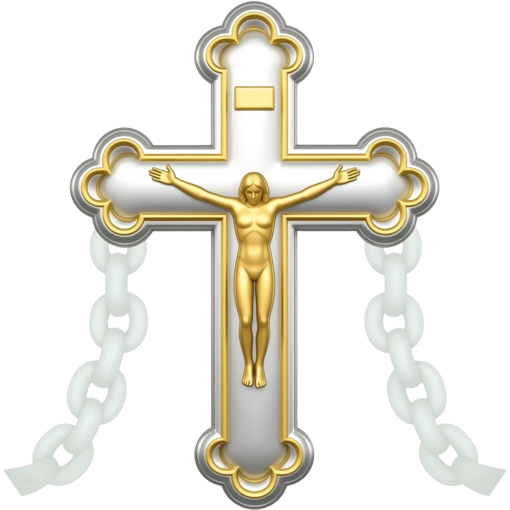 cruz sagrada rosa  brilhante emoji