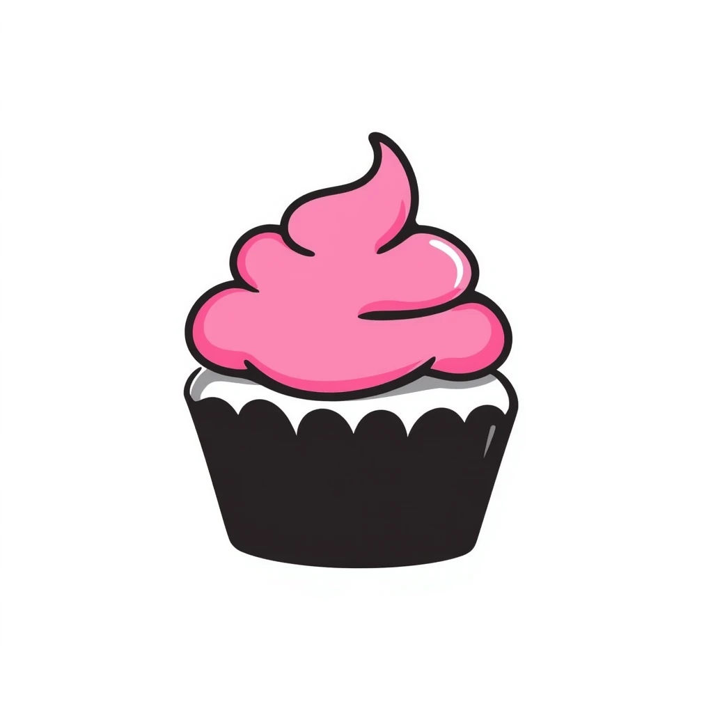 cupcake with pink icing emoji