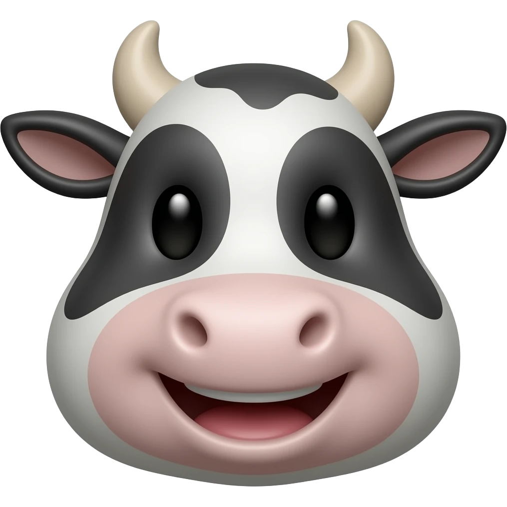 Cow smiling face emoji