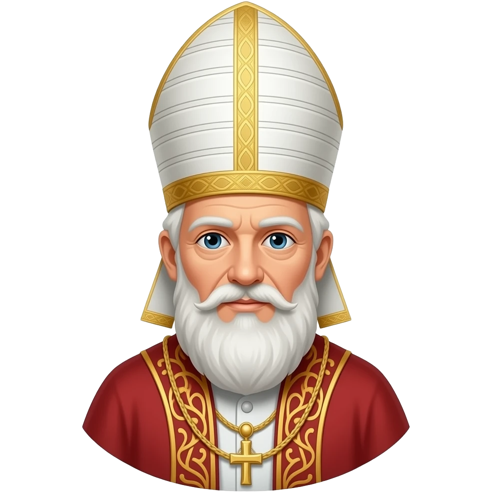 Pope Leo XIV with tall white pope hat emoji