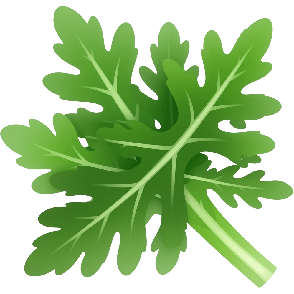 Arugula with meal emoji