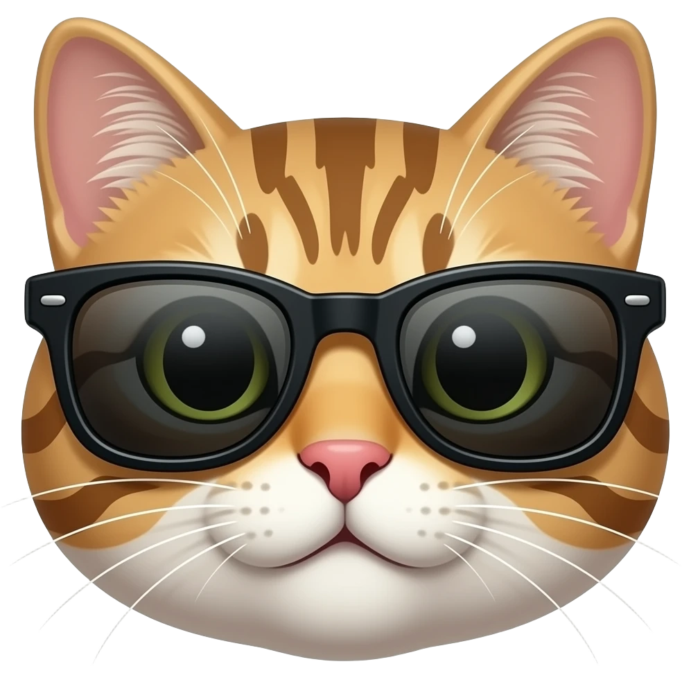 Cat wearing sunglasses emoji