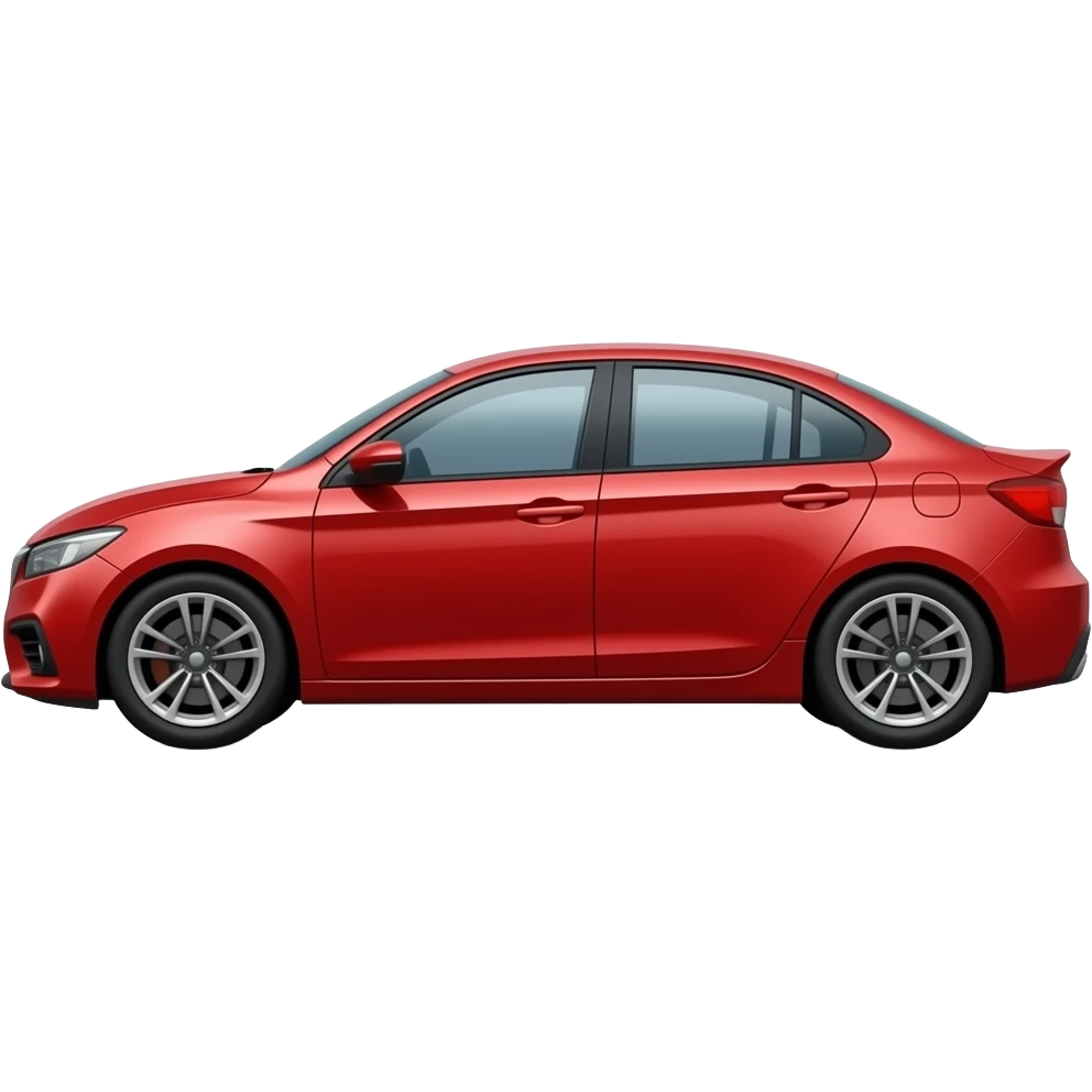 red color car side view emoji