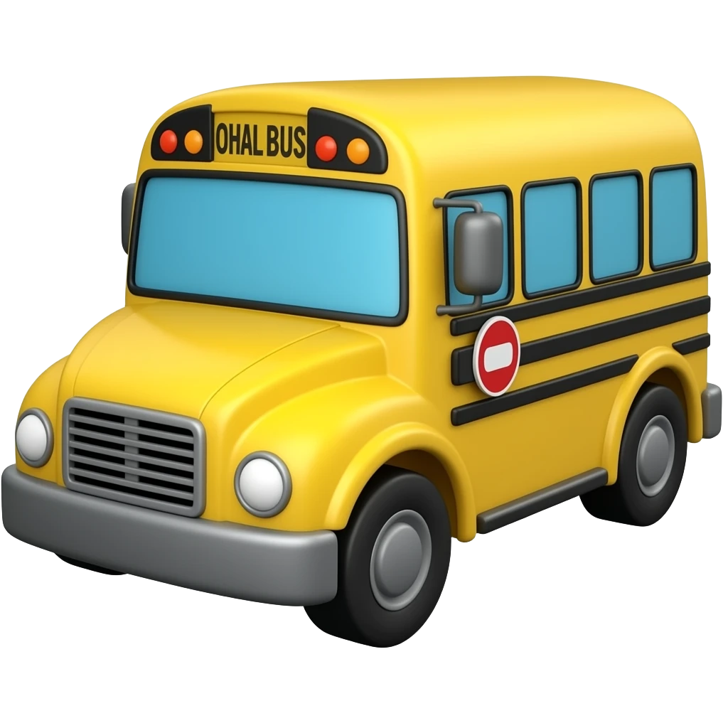 toy school bus emoji