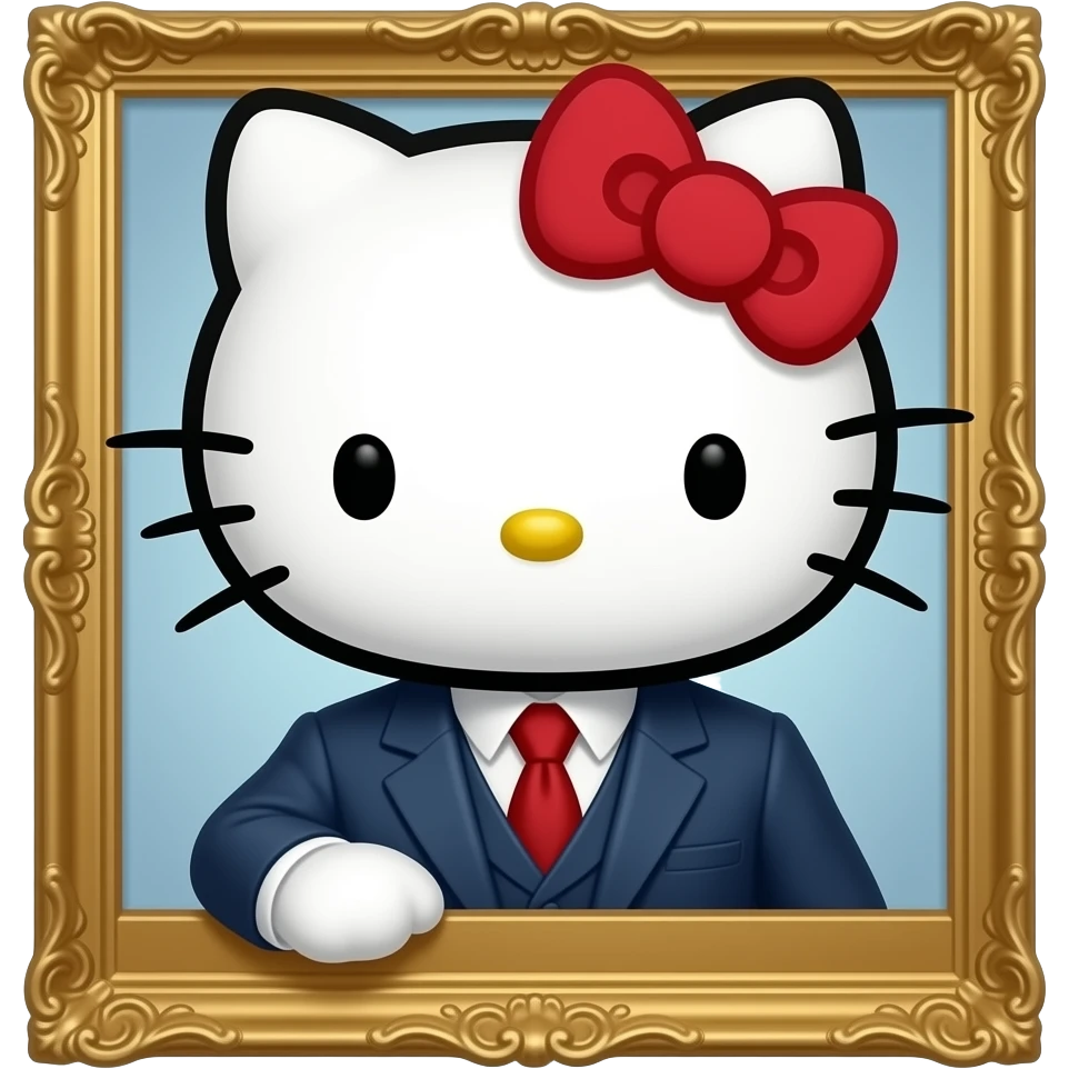 hello kitty disfrazado de los hermanos karamazov emoji