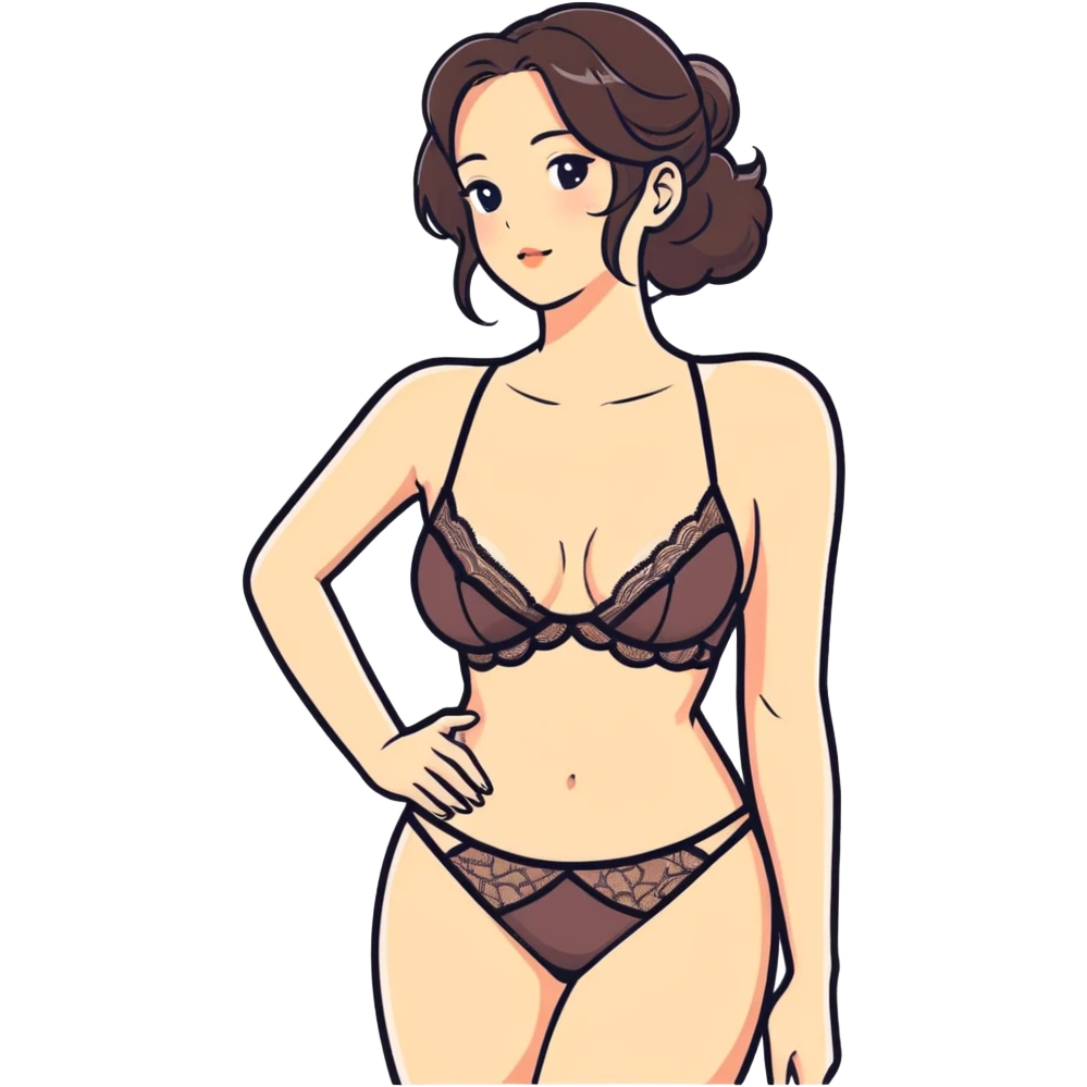 Big tits sexy lingerie sexy pose emoji