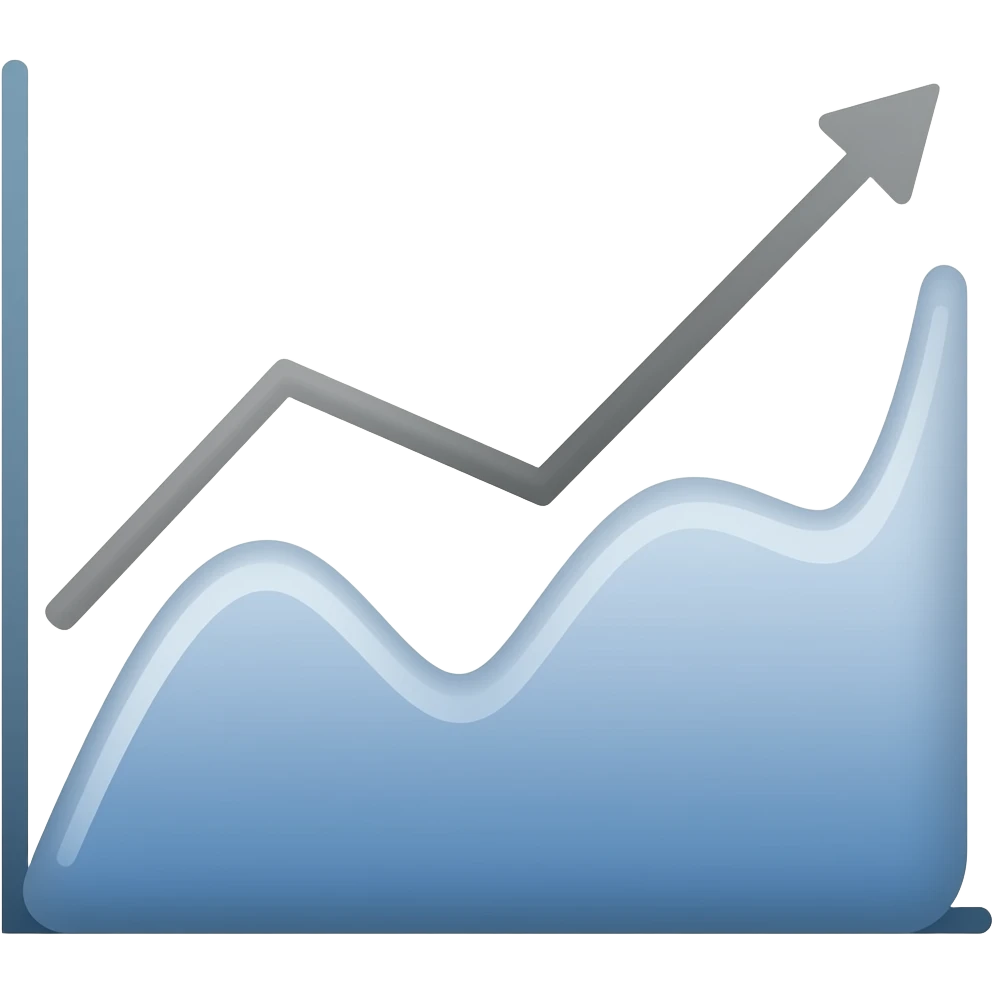 solo la linia de grafico gradual emoji