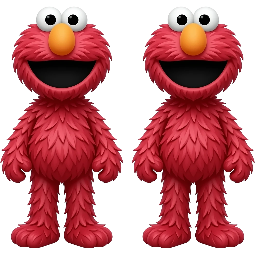 Human Frowning Full-body and Elmo frowning full-body emoji
