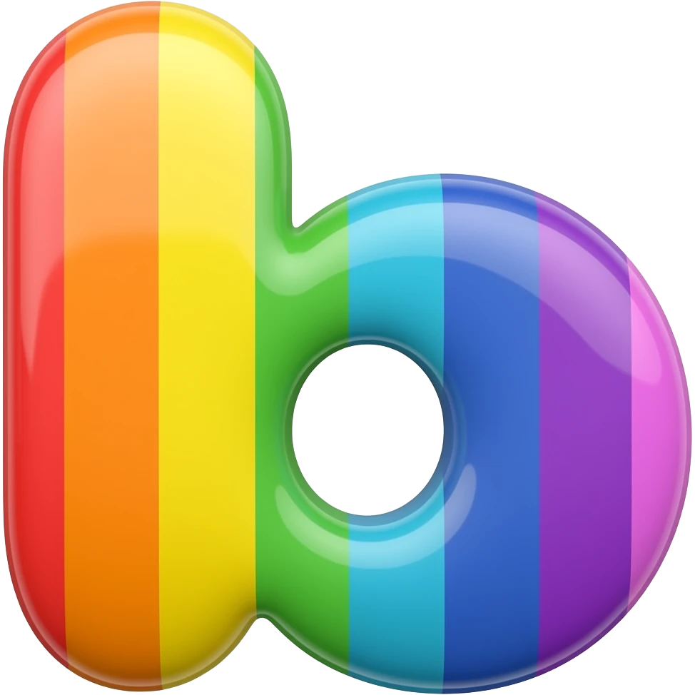 rainbow letter b emoji