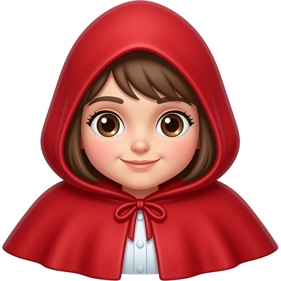 La caperucita roja, solo la capa emoji