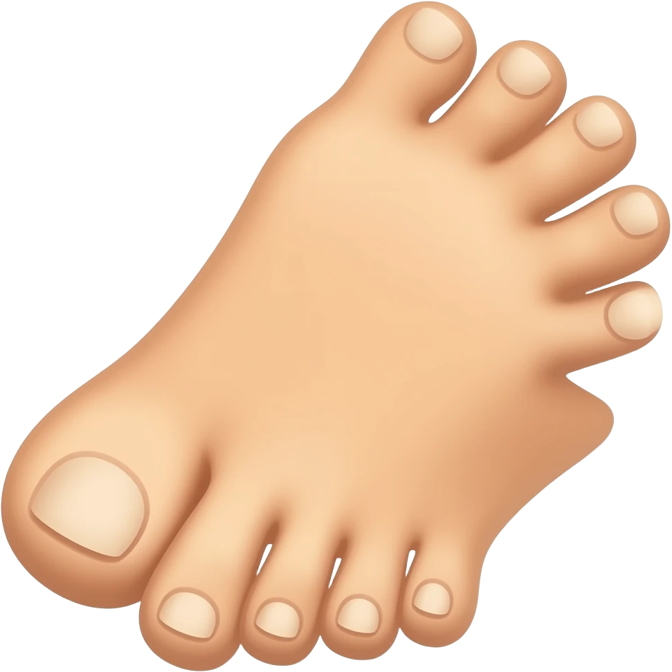 Foot remove the big toe emoji
