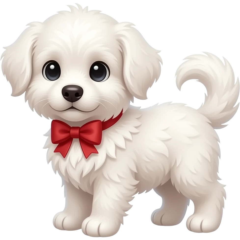 White pookie bow emoji