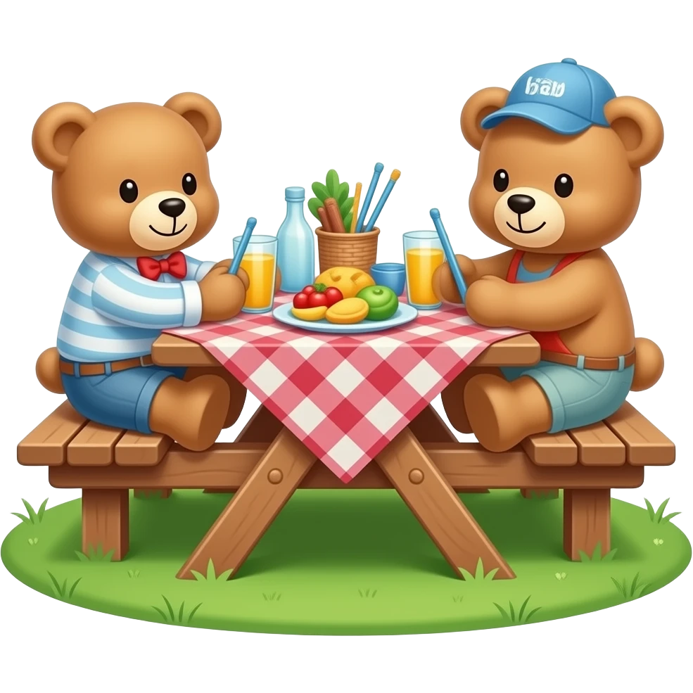 Teddy bears picnic emoji