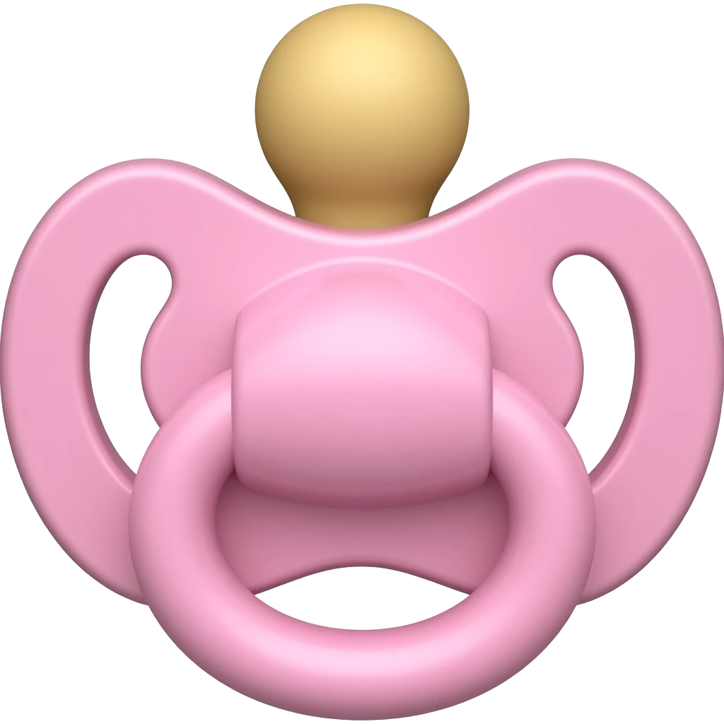 light pink baby pacifier emoji
